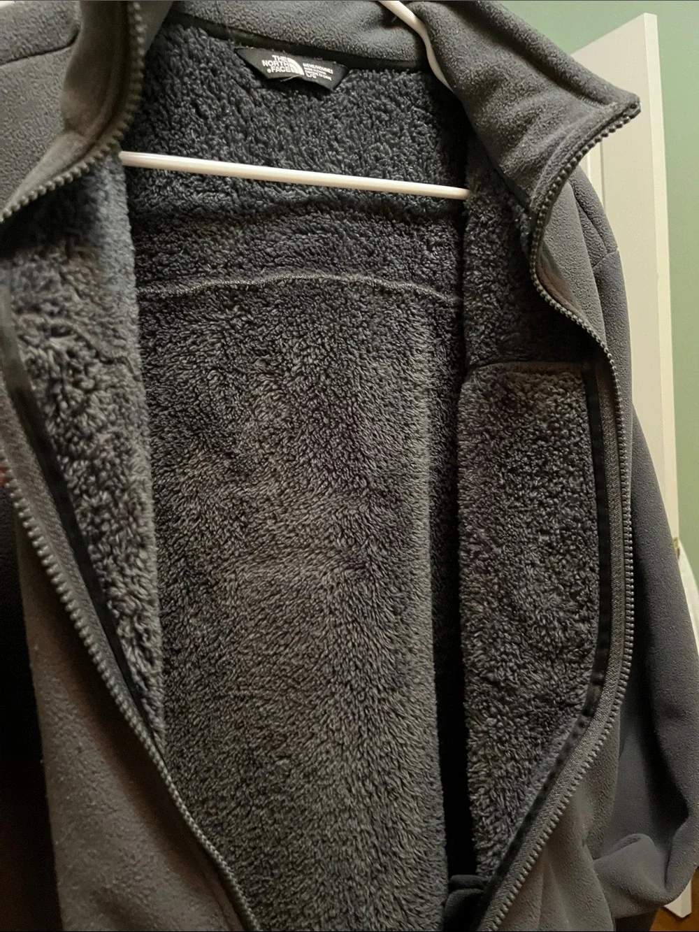 The North Face Men's Dark Gray Full-Zip Fleece Lined Jacket Sz Large